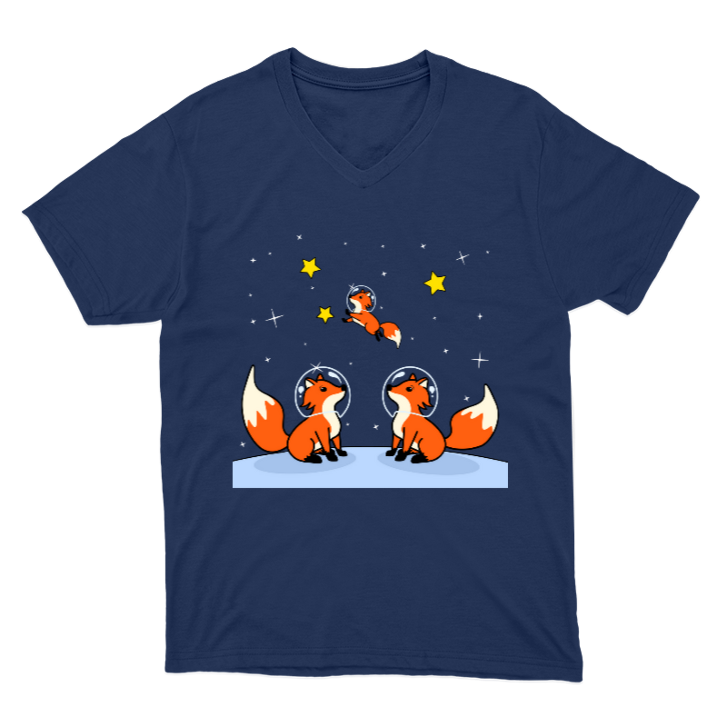 Space foxes / playera para caballero