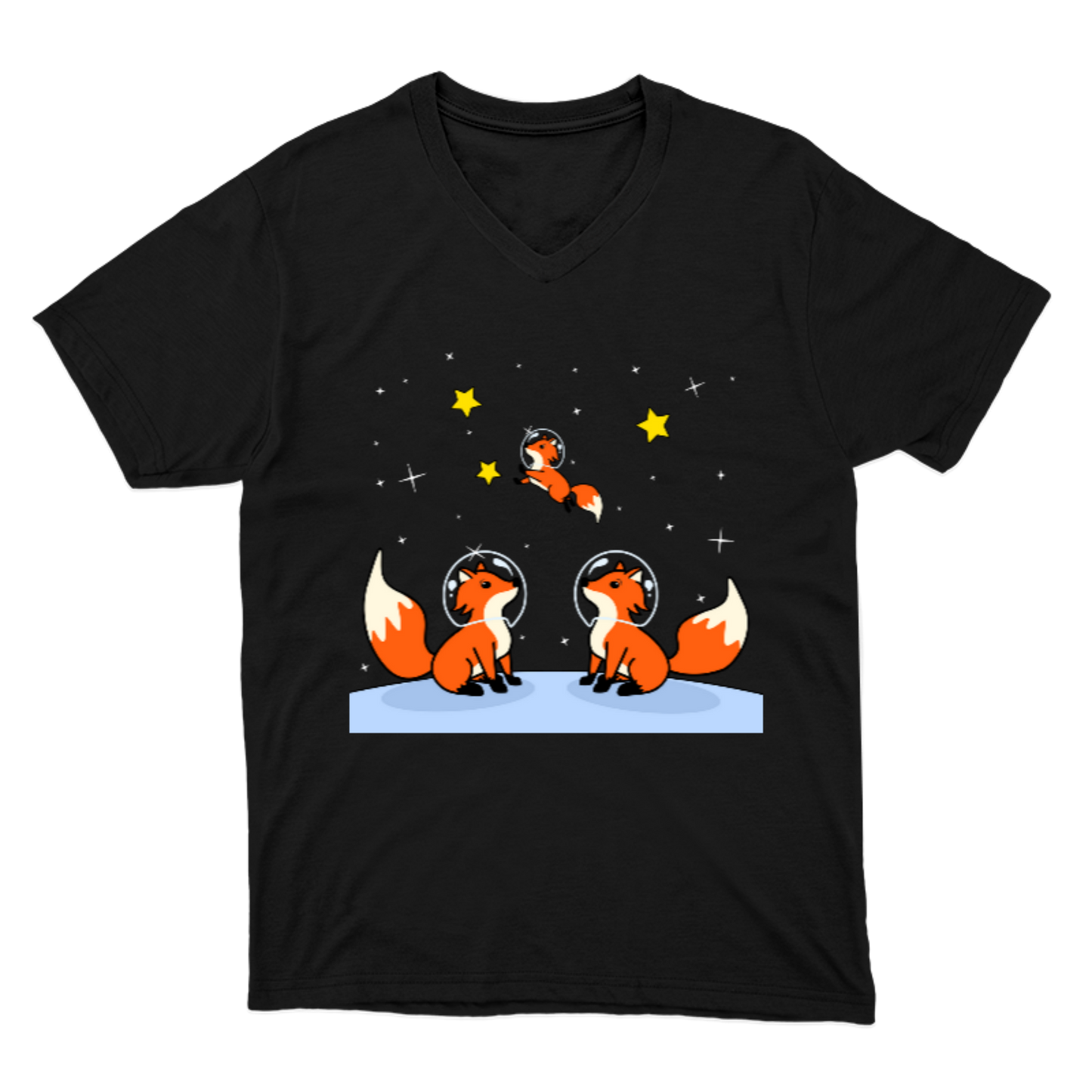 Space foxes / playera para caballero