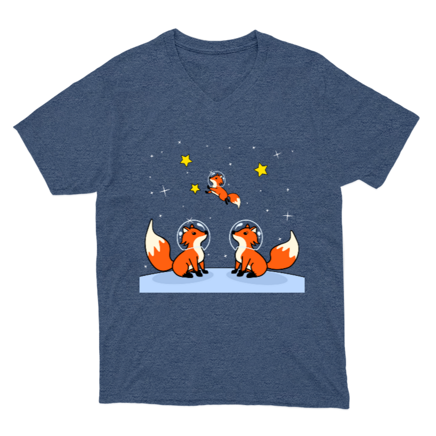 Space foxes / playera para caballero