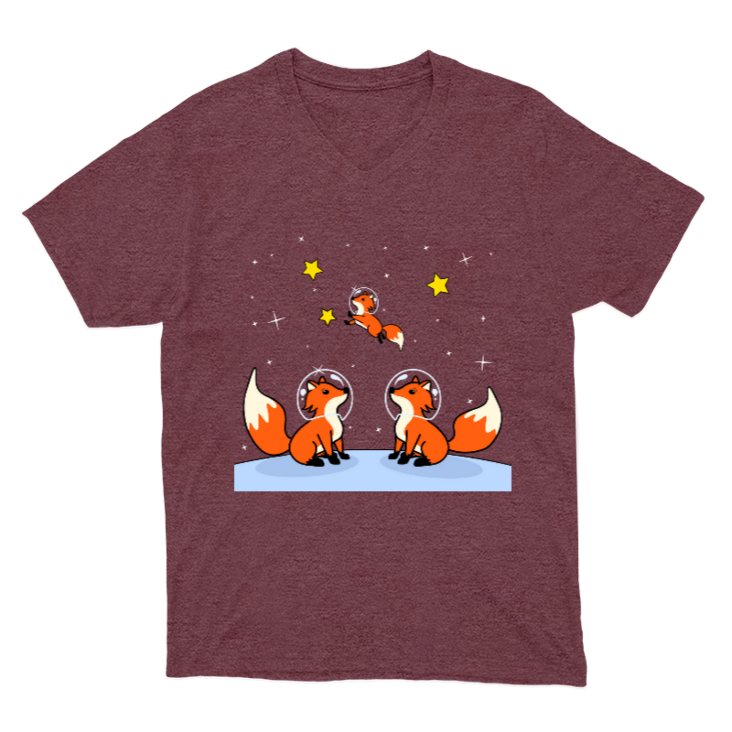 Space foxes / playera para caballero