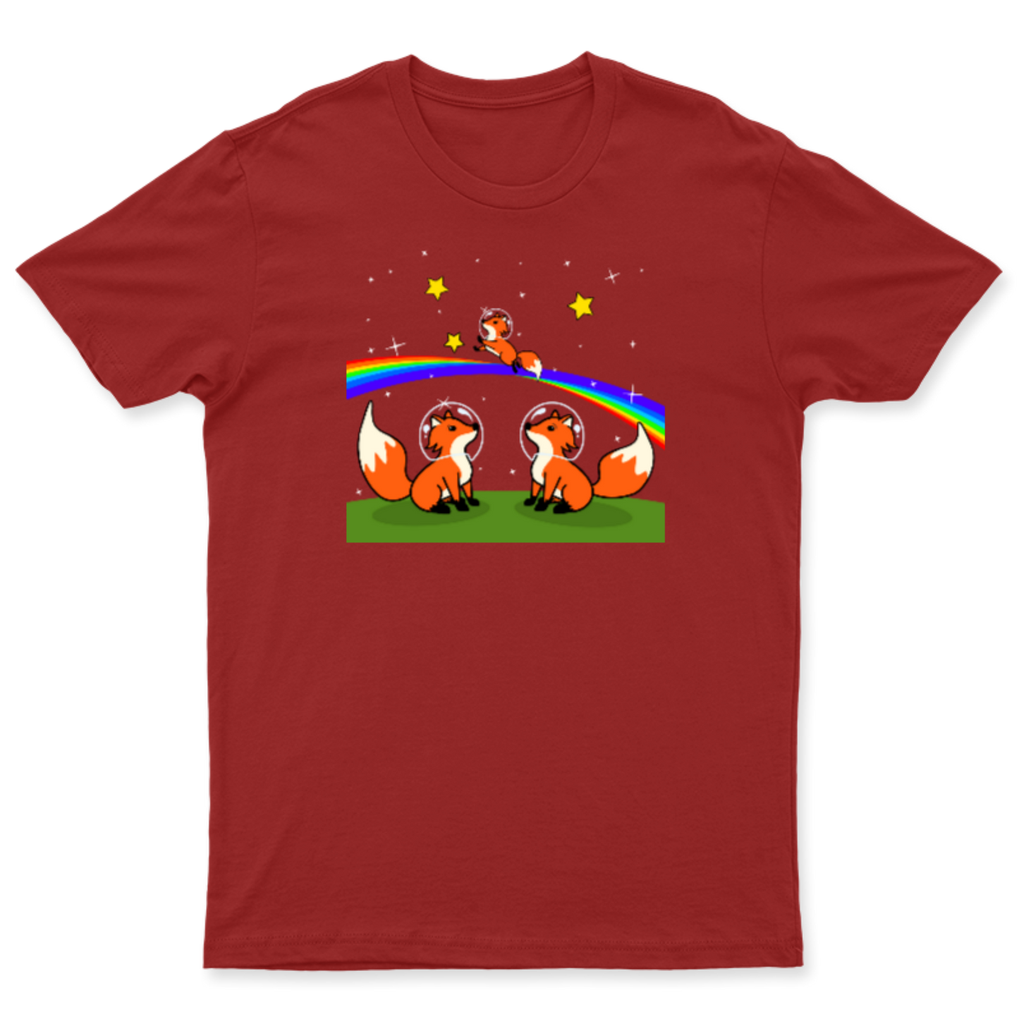 Rainbow foxes / playera para caballero