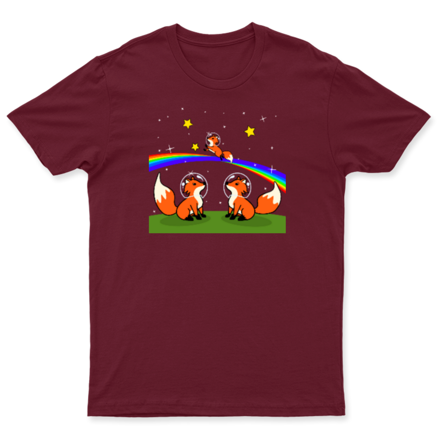 Rainbow foxes / playera para caballero