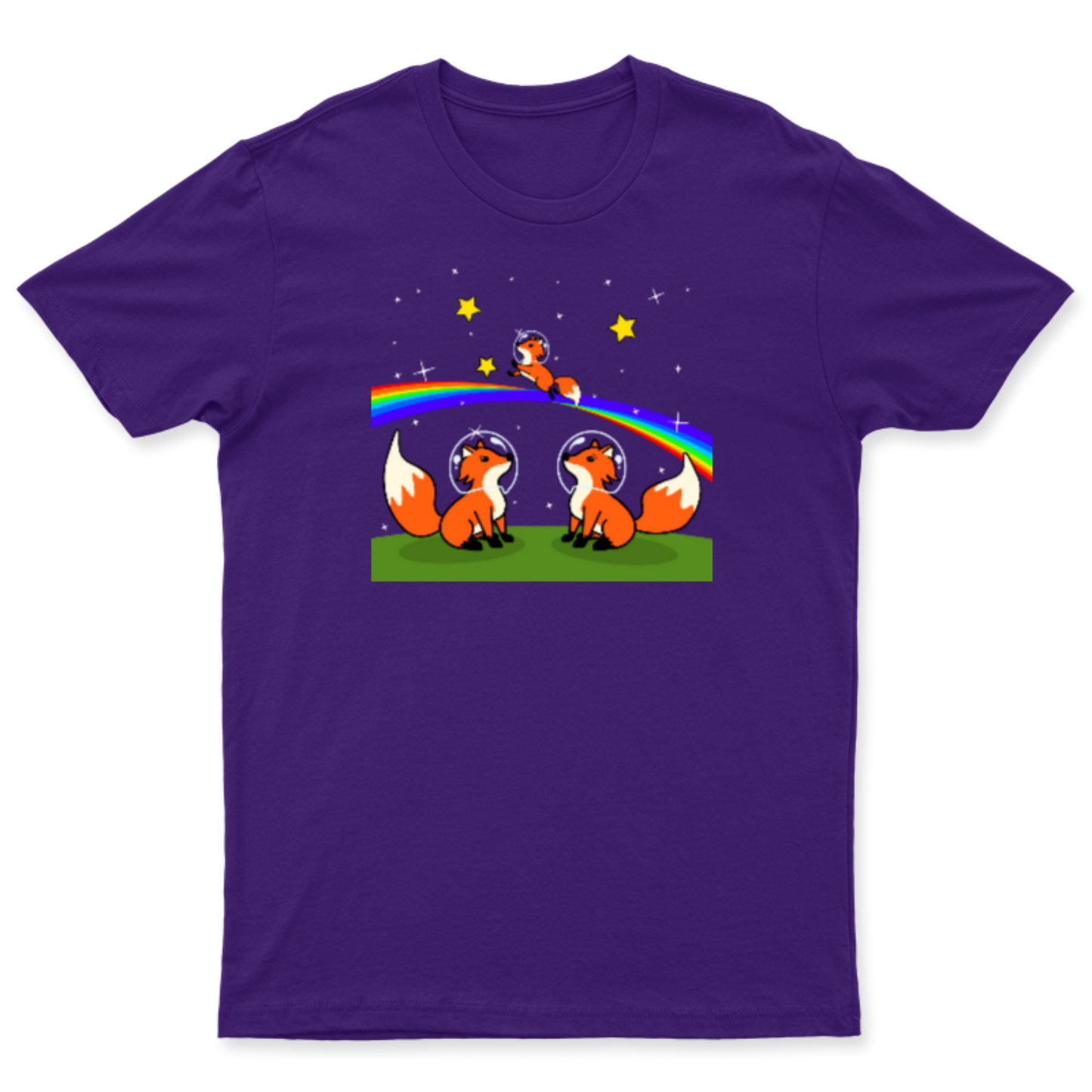 Rainbow foxes / playera para caballero