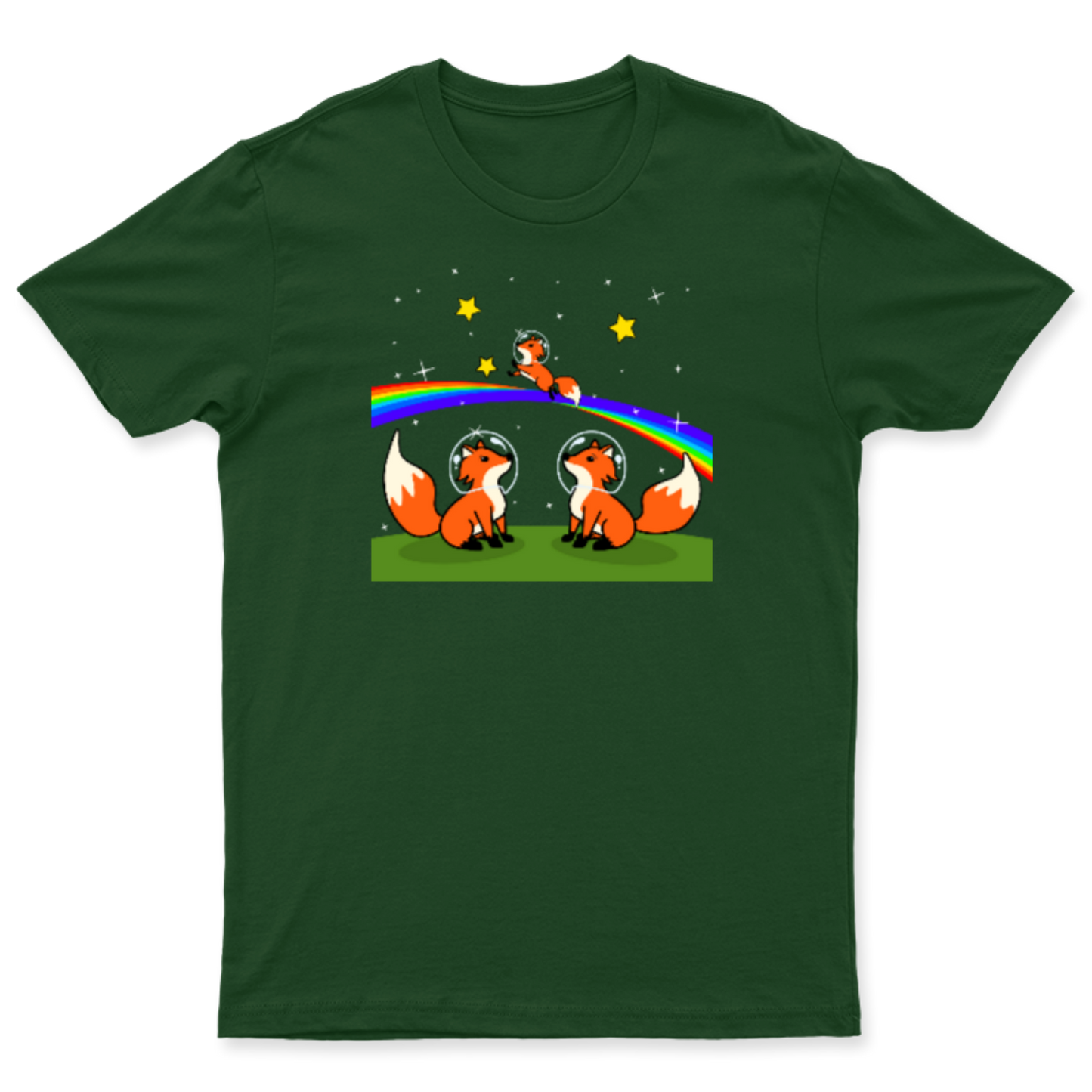 Rainbow foxes / playera para caballero