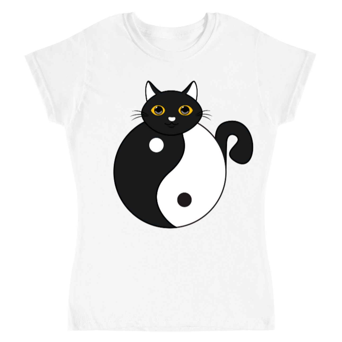 Yin Yang Cat / Playera para dama