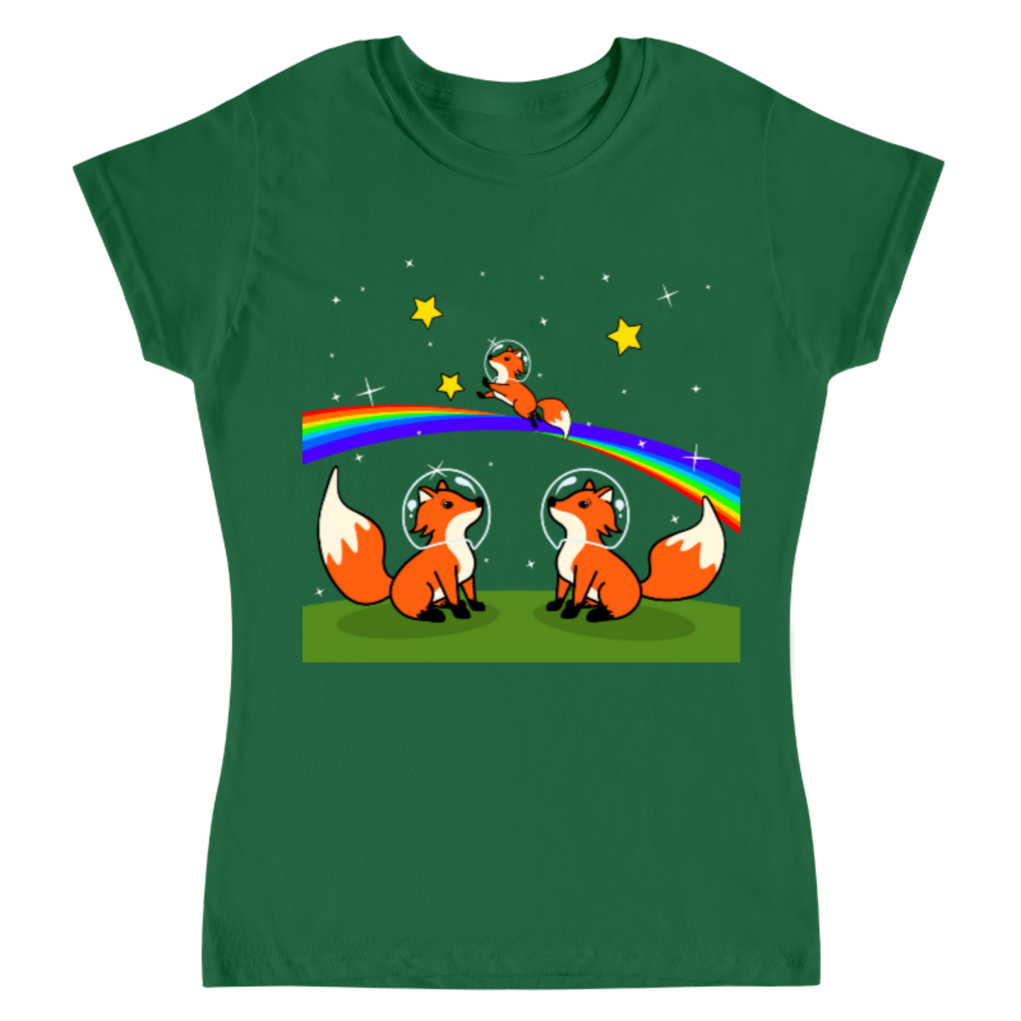 Rainbow foxes / playera para dama