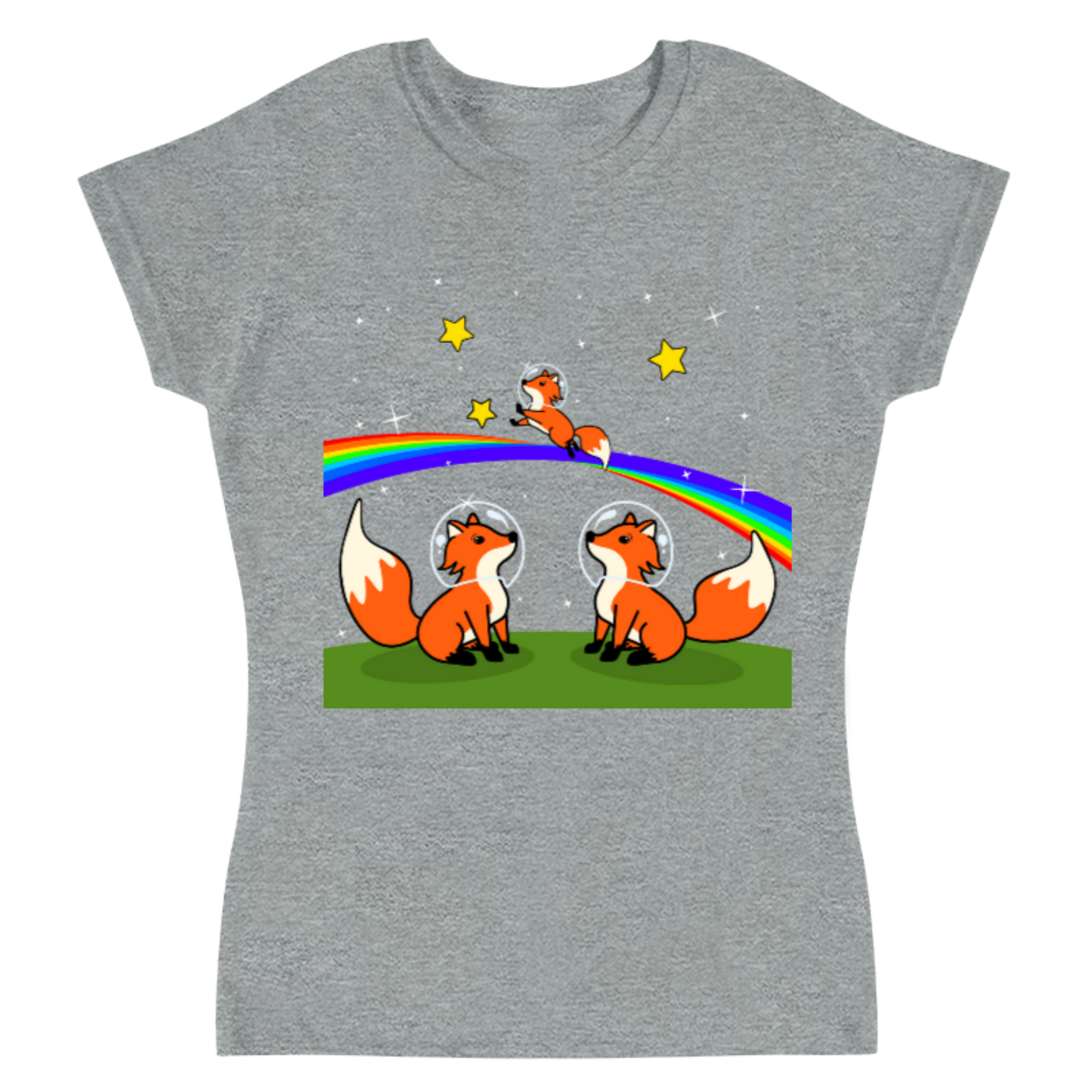 Rainbow foxes / playera para dama