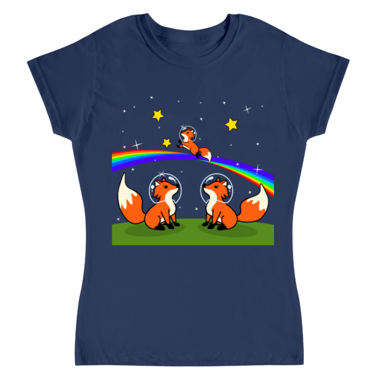 Rainbow foxes / playera para dama