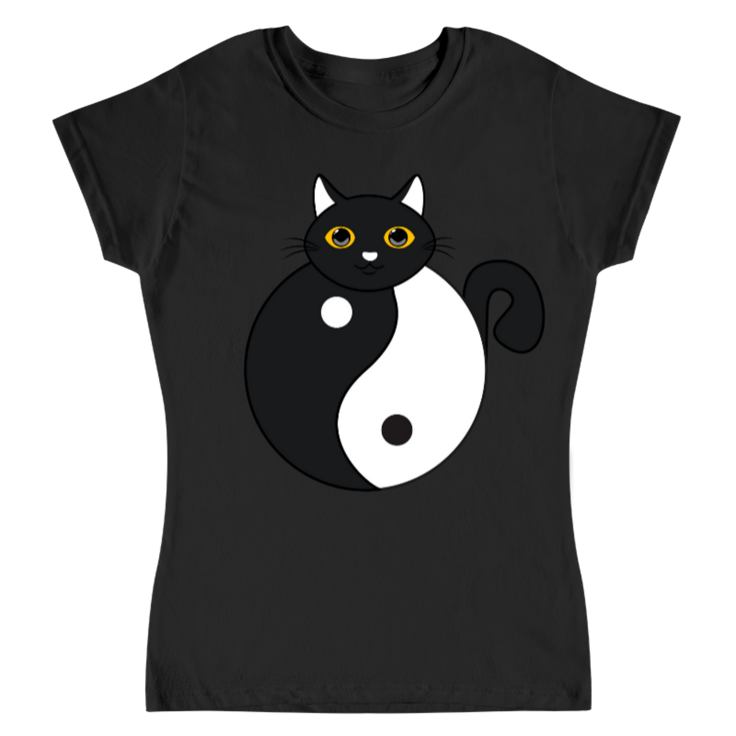 Yin Yang Cat / Playera para dama