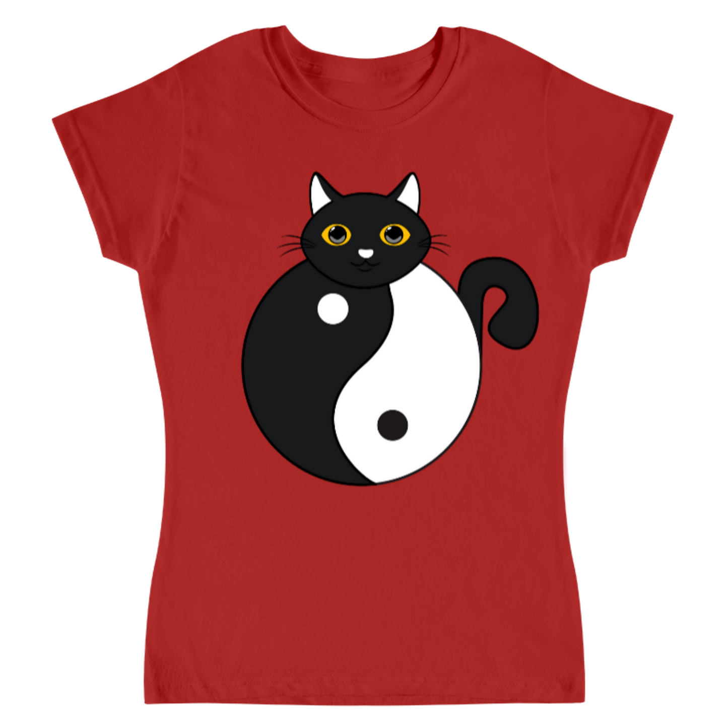 Yin Yang Cat / Playera para dama