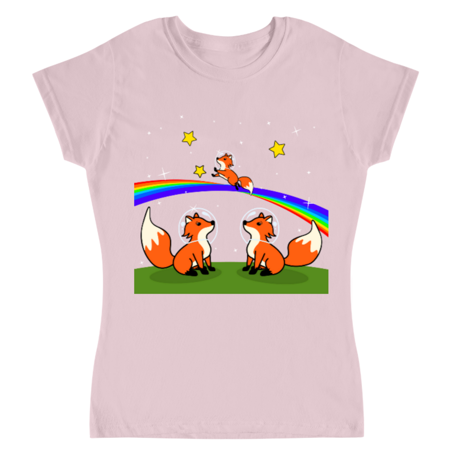 Rainbow foxes / playera para dama