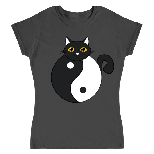 Yin Yang Cat / Playera para dama