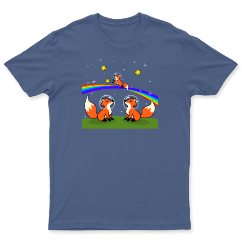 Rainbow foxes / playera para caballero